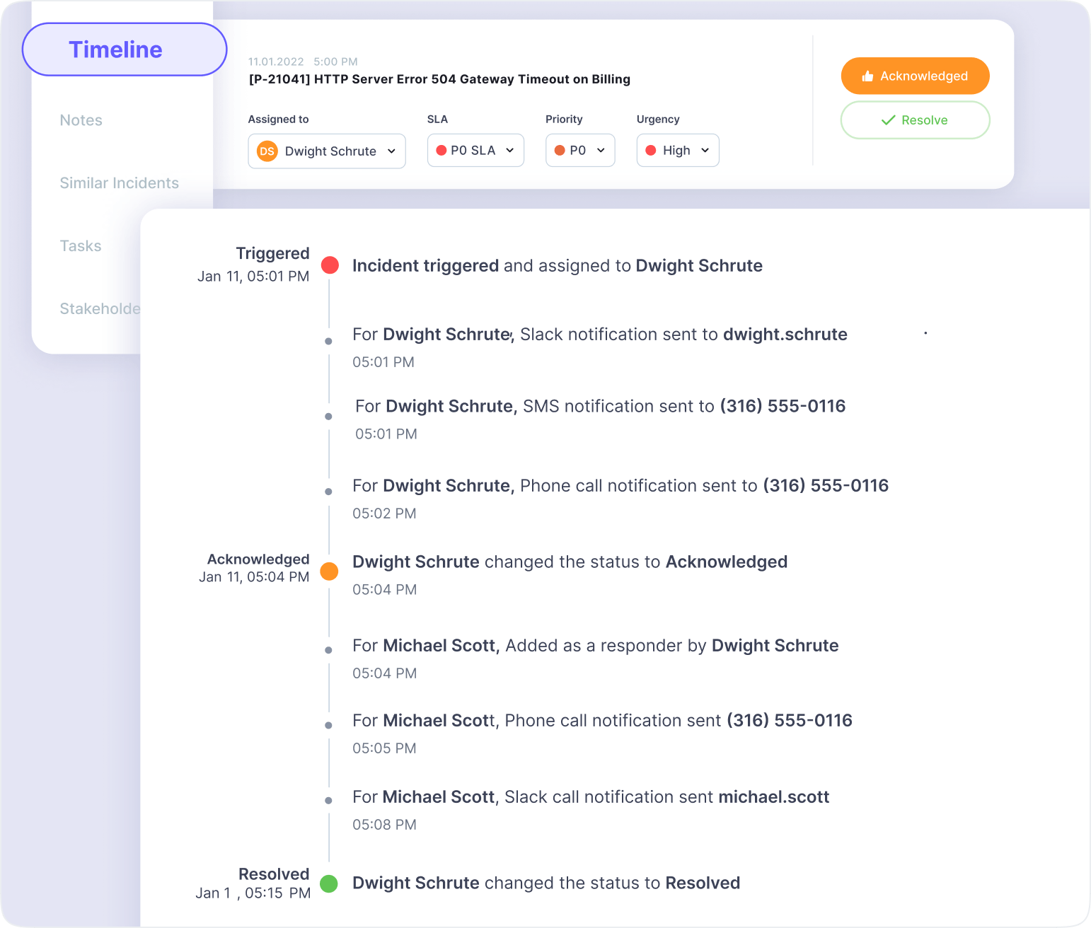 Incident Timelines