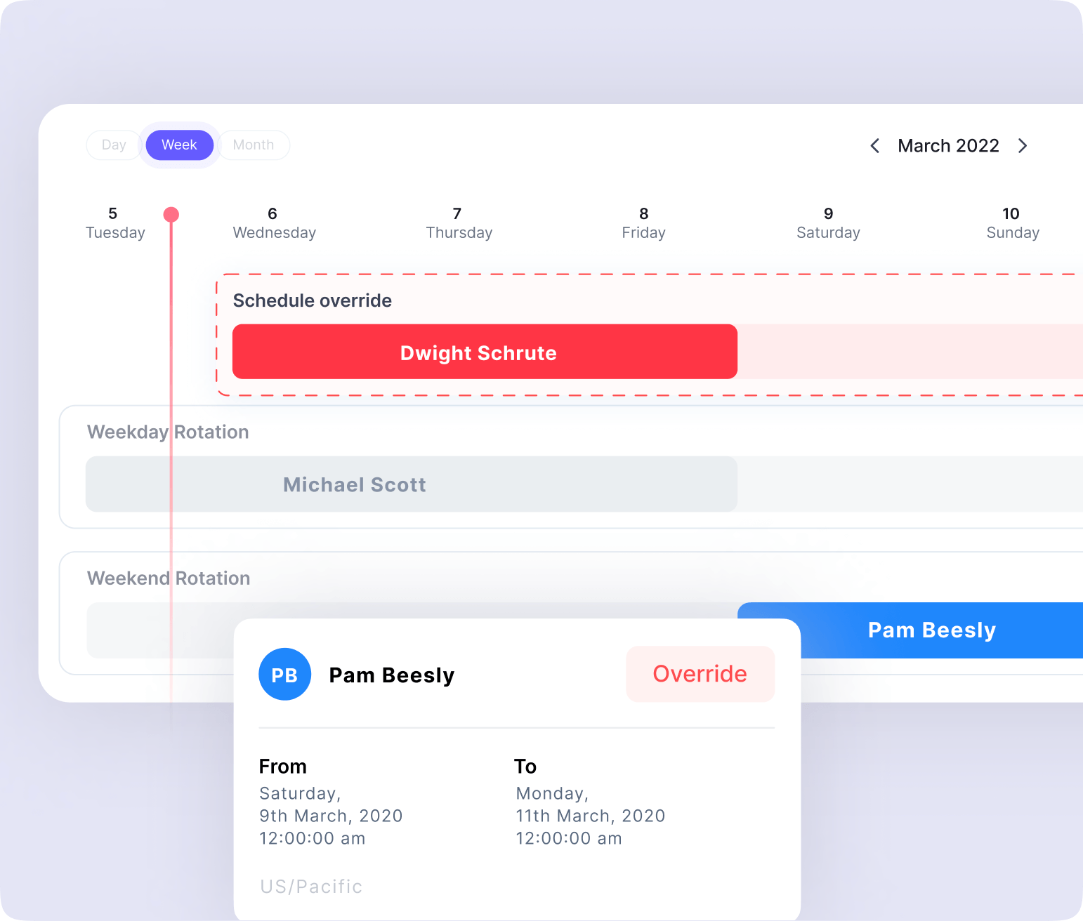 Schedule On-Call Overrides