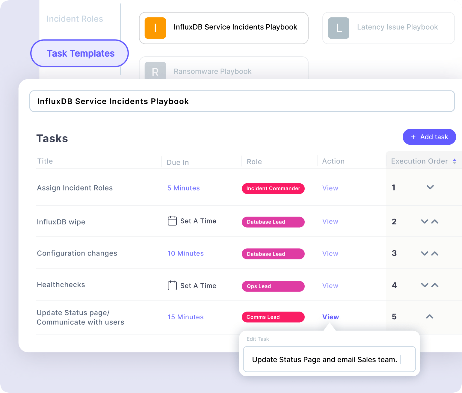 Attach incident playbooks for better preparedness